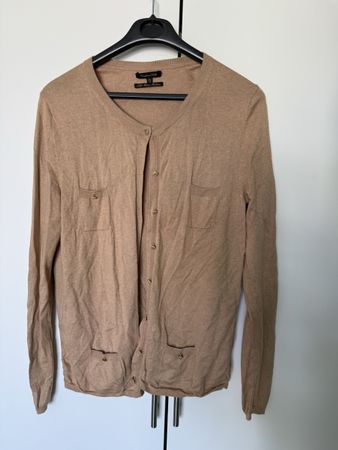 Massimo Dutti Cardigan Gr. L, beige, Kaschmir/Seide