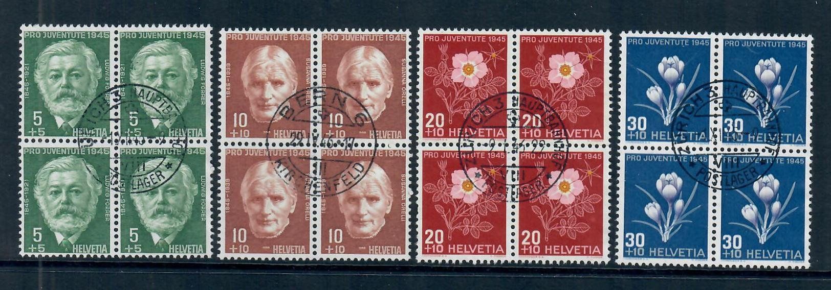Tutti i francobolli: 1945 Pro Juventute Viererblöcke – Usato da Utzigen venduto da a8b9c0