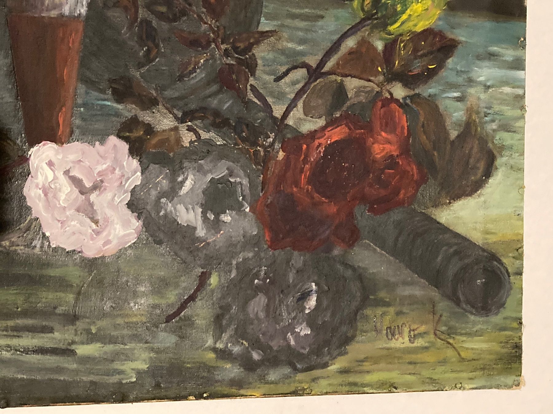 Dipinti: Mauro K. Stilleben signiert Dezember 87 mit Blumen – Usato da Hirzel venduto da pjn_d7xp 1