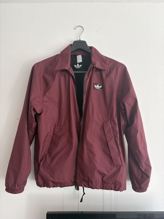 Vintage Adidas Windbreaker Jacket Burgundy M (Leichte Jacke)