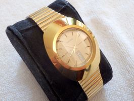 Rado Diastar, Quartz, Day Date, 36 x 41mm, Goldbeschichtung