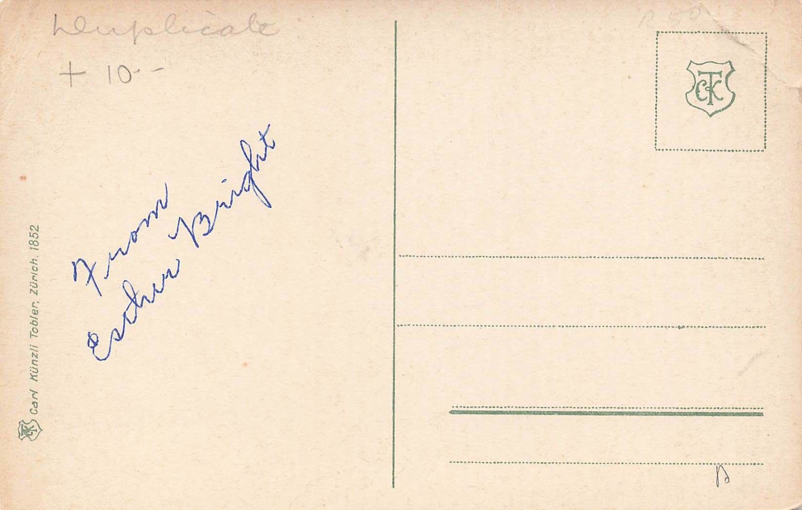 Cartoline postali: Zurich – Usato da Biasca venduto da Blenio71 1