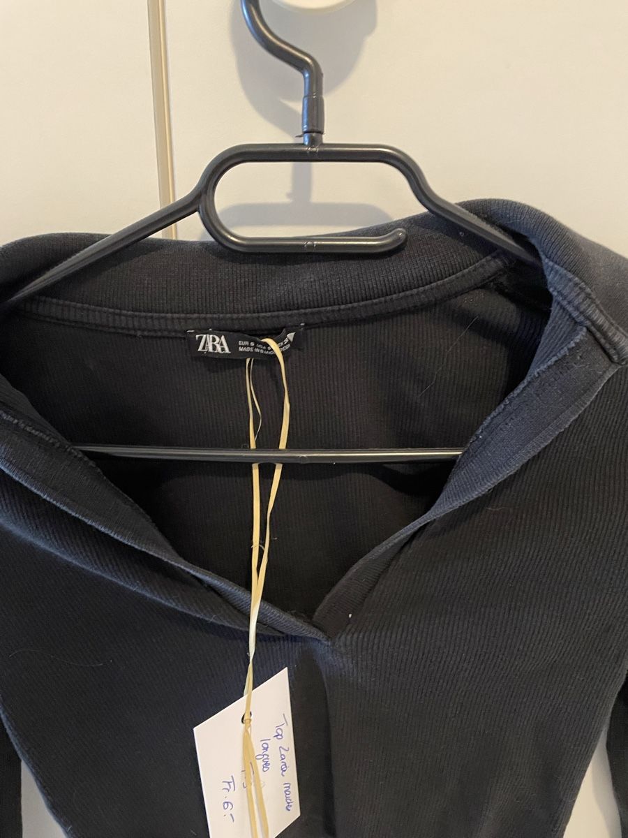 Zara Top: Top Zara noir col élégant T.S – Usato da Pully venduto da kaba07 1