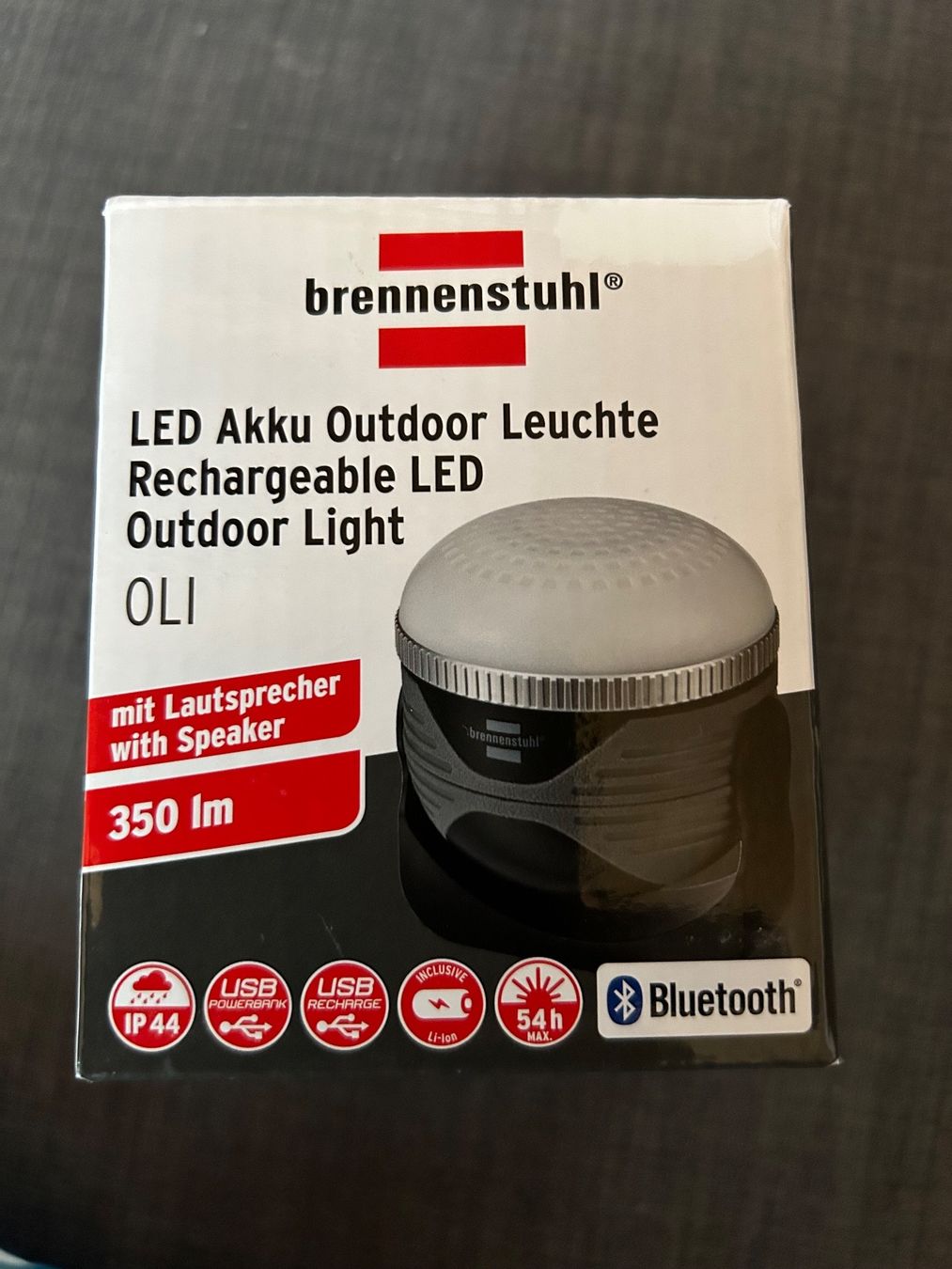 Lautsprecher: Lautsprecher Bluetooth mit Leuchte Outdor 1 Stück – Neu und originalverpackt aus Gisikon von luz_l95s