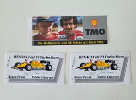 3 Sticker Aufkleber Renault Alain Prost Autocollants Lauda