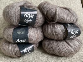 Lana Grossa 32% Mohair Kid Strickwolle 6 x 50 gr mittelbraun
