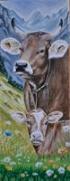 Gemälde Kuh mit Kalb