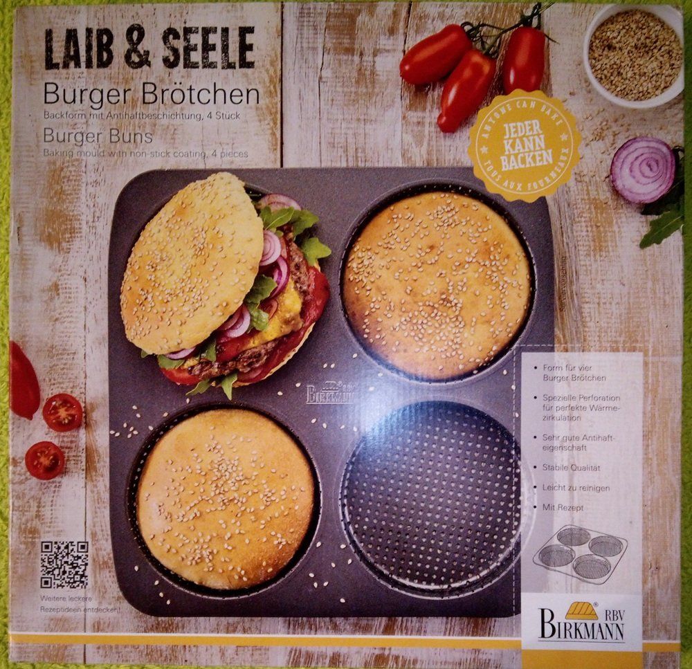 Teglie da forno: Birkmann Burger Brötchen Backform - 4er Burger-Buns-Form – Nuovo (secondo la descrizione) da Werdenberg venduto da EXA-Secondhand