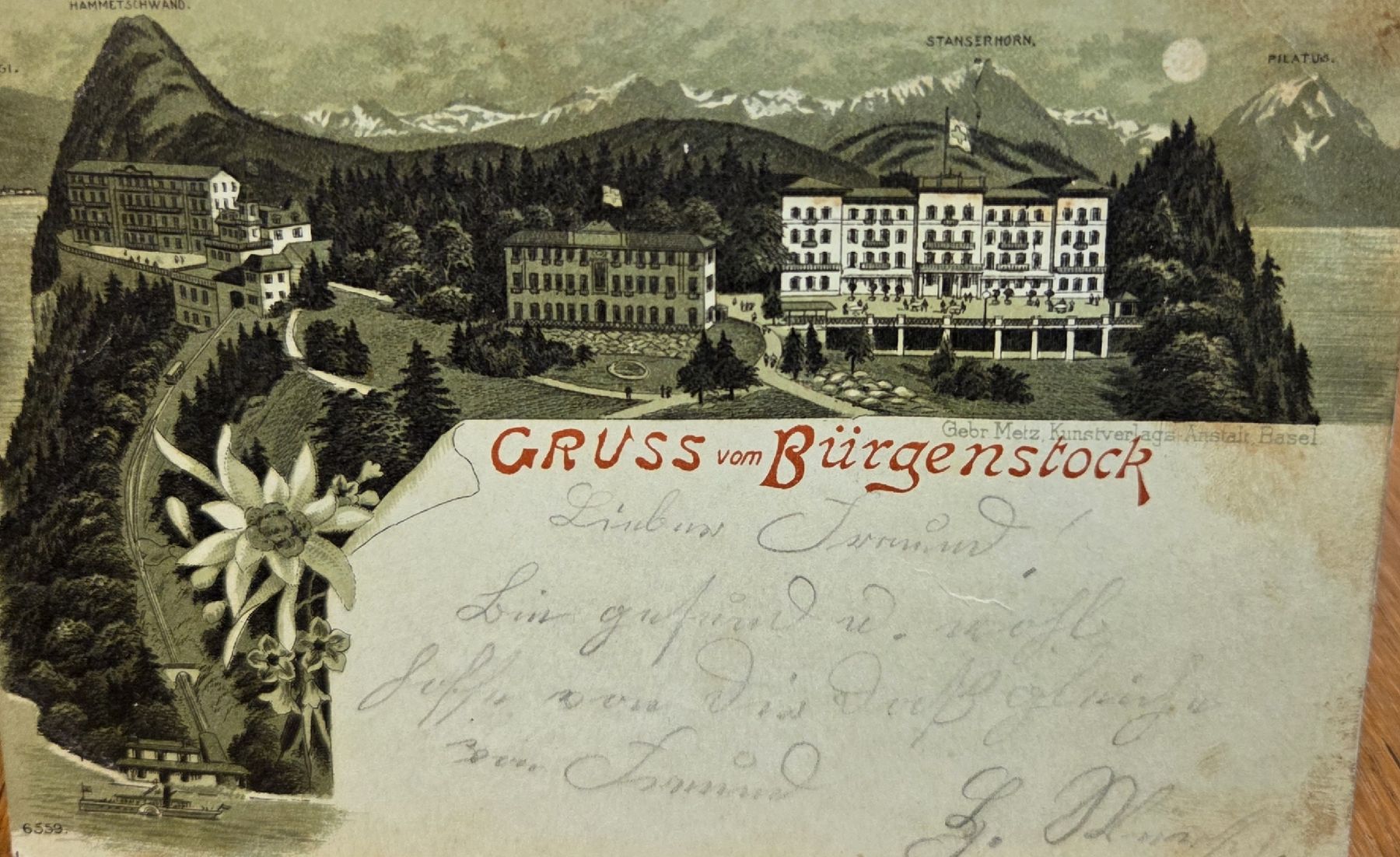Ansichtskarten: Antike Ansichtskarte Bürgenstock mit Briefmarke, Top – Gebraucht aus Stans von Ducati16 7