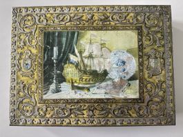 Alte Royal Verkade Blechdose, Vintage, Holland, Segelschiff