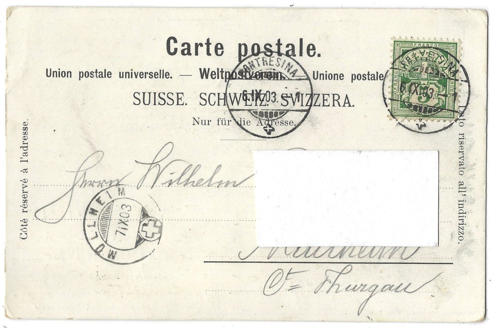 Cartoline postali: Morteratschgletscher – Usato da Bütschwil venduto da Jackson1A 1