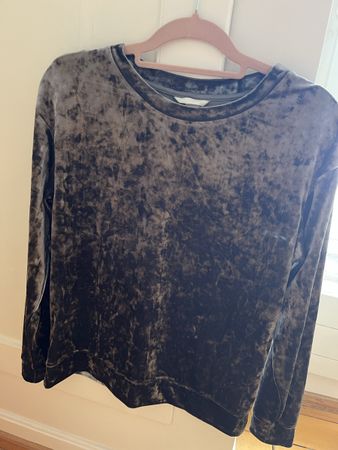 Samt Grau Crewneck h&m