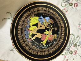 Piatto decorativo antico greco fatto a mano Gold 24 k