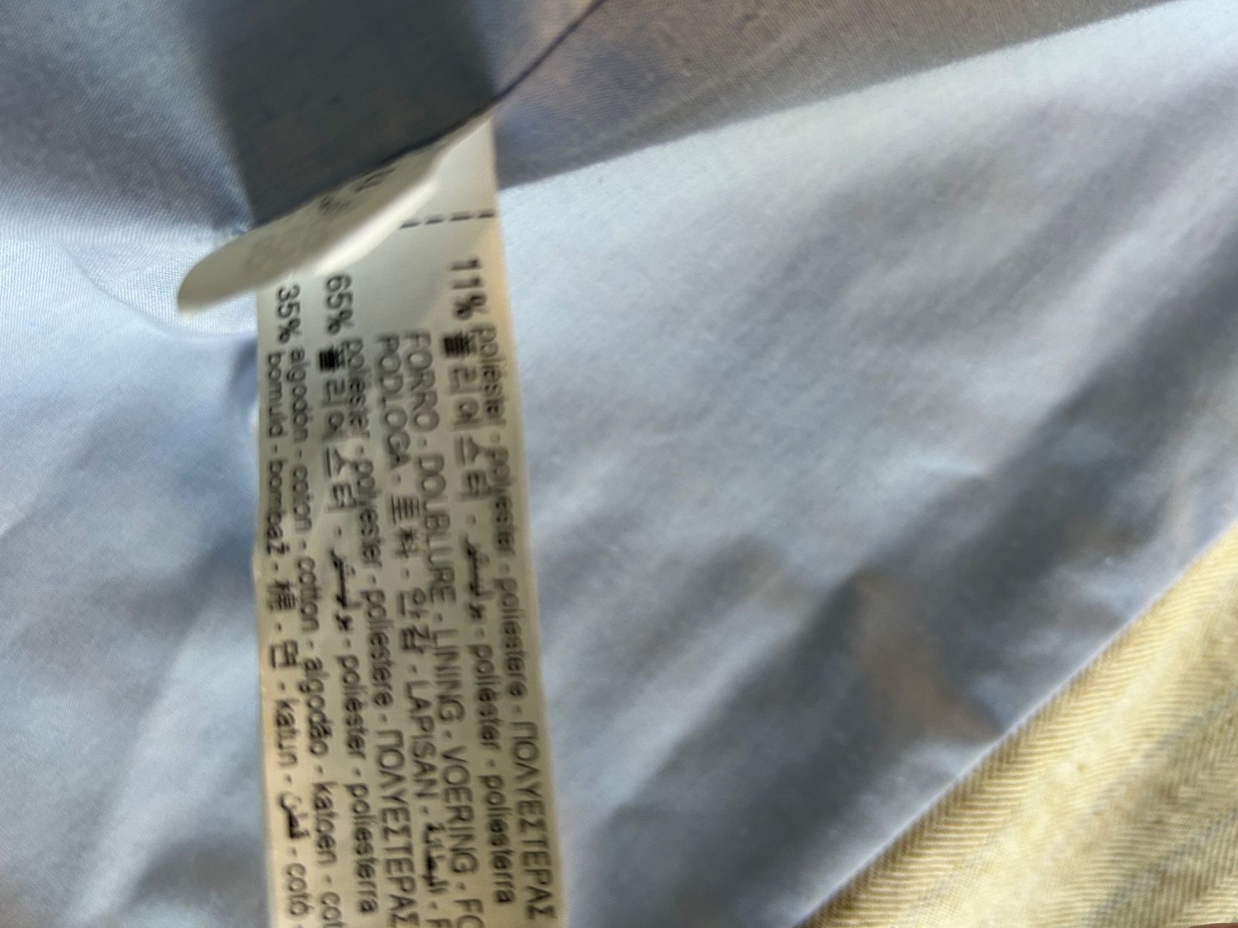 Zara Giacche: Veston taille 36 beige avec doublure bleue ciel – Usato da Pully venduto da nisola 3