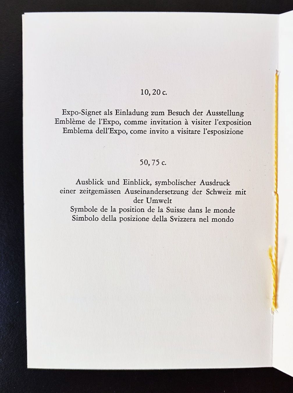 Tutti i francobolli: Briefmarken Landesausstellung 1964 – Usato da Lenzburg venduto da Dani_Lenzburg 3
