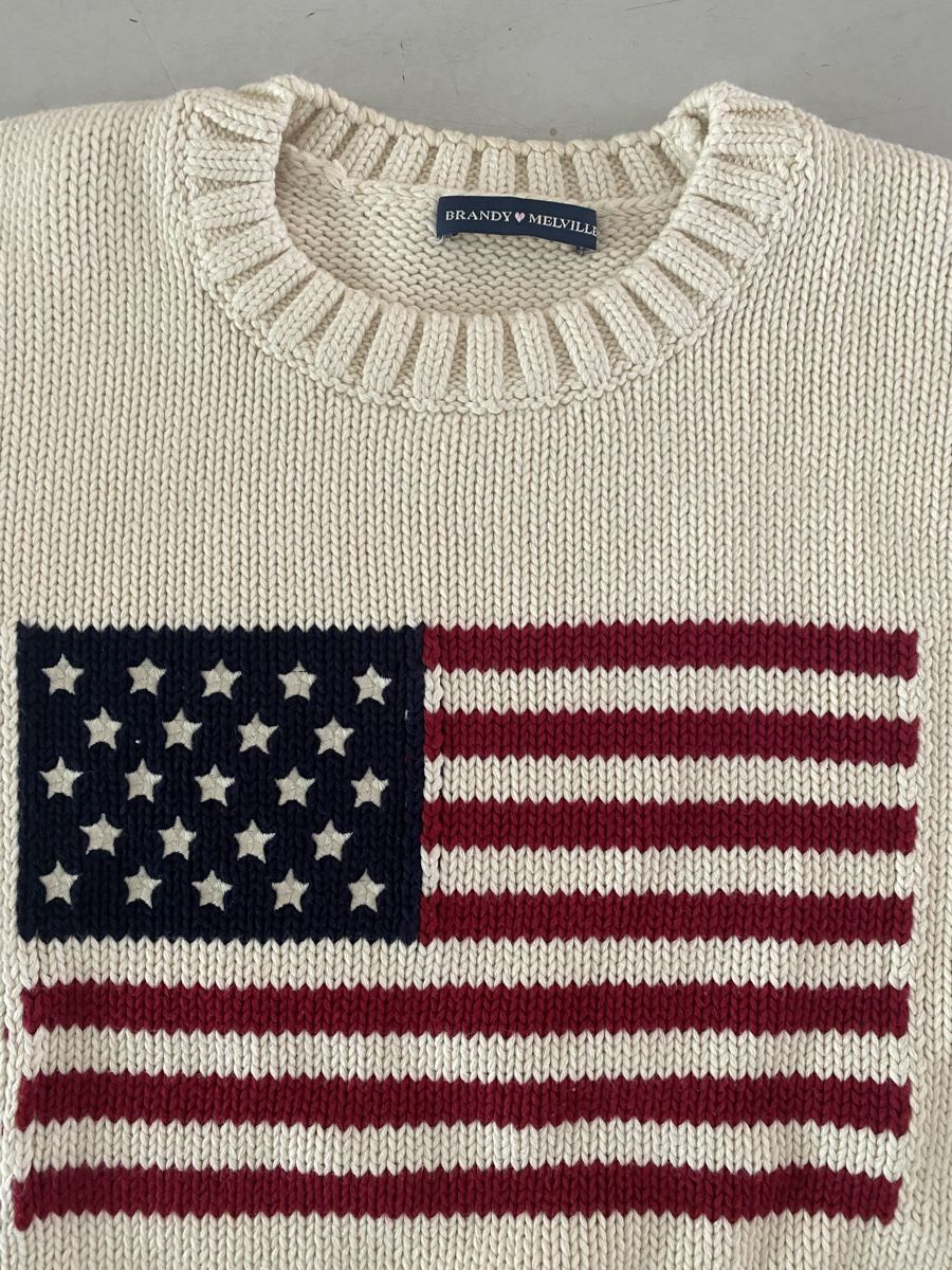 Brandy Melville Maglioni & Felpe: Pulli mit amerikanischer Flagge  – Usato da Basel venduto da riesther 2
