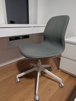 IKEA LÅNGFJÄLL Bürostuhl, grau, weisses Gestell