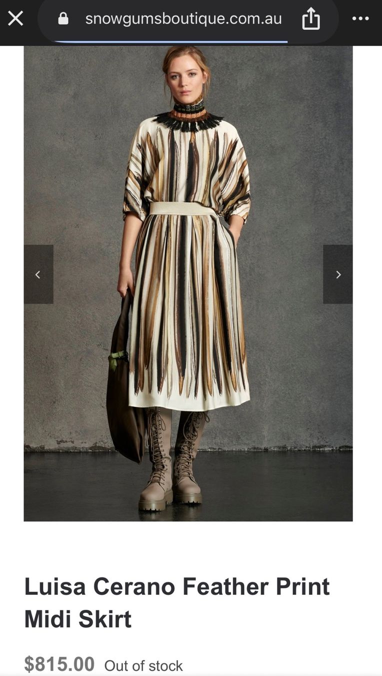 Luisa Cerano Gonne: Luisa Cerano Feather Skirt – Usato da Zürich venduto da ong8 1