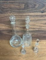 Vintage Glaskaraffen & Flakons Set (4-teilig)