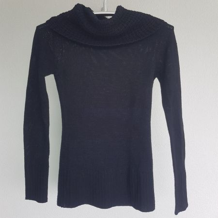 Rollkragenpullover schwarz Gr. XS