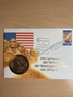 Gedenkmünze Isle of Man 1987 US Verfassung Münzbrief 