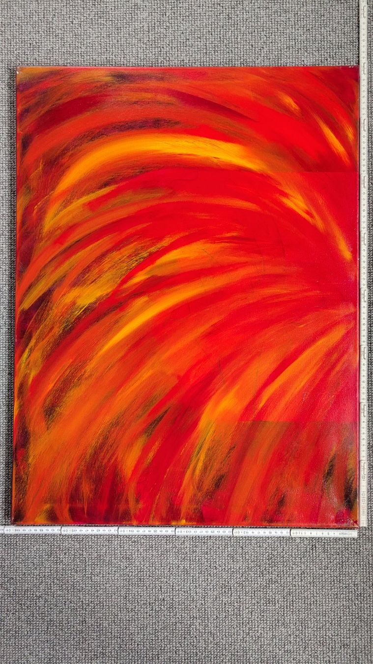 Gemälde: Abstraktes Acrylbild, handgemalt 60x80cm – Gebraucht aus Ballwil von bom_ar