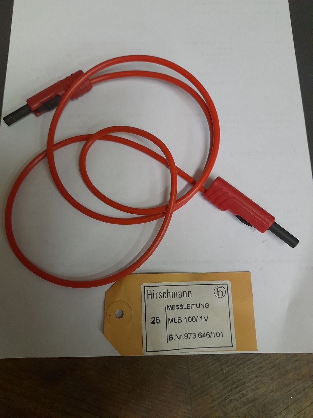 Cavi: Hirschmann Laborkabel Messleitung rot 1m – Nuovo e nell'imballaggio originale da Stetten AG venduto da 19487777