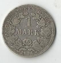 ** SILBER 1 MARK 1876 DEUTSCHES REICH ** Kaufen auf Ricardo