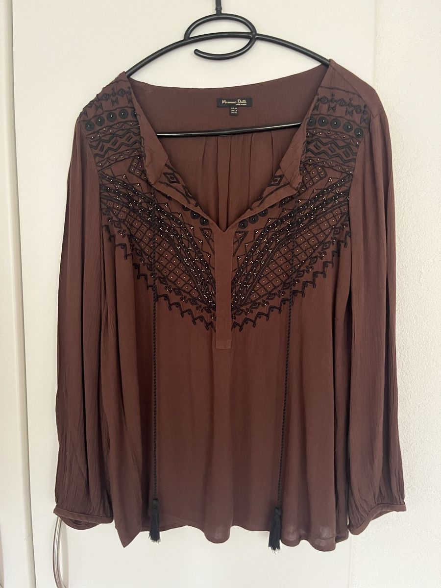 Massimo Dutti Camicette: Massimo Dutti Bluse, Gr. 36, braun – Usato da Wädenswil venduto da Iana32
