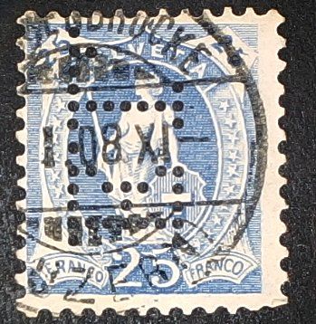 Alle Briefmarken: Perfin   31 – Gebraucht aus Opfikon von webstar30