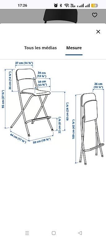 Ikea Hochstühle: 4 chaises bar pliantes 63 cm ikea – Gebraucht aus Rolle von isa_dv7c 1