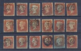 Grossbritannien Nr. 3 - 18 Stück verschiedene Platten