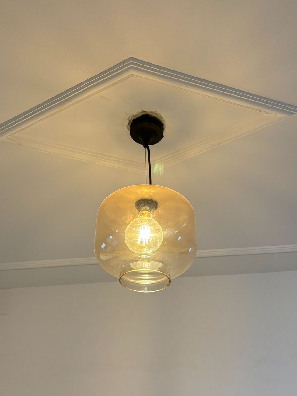 Lampadari & plafoniere: Pendelleuchte mit Rauchglas-Schirm, Ø ca. 25 cm – Usato da Zürich venduto da Farmer79 4