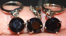 Schmuckset L-9921 – Halskette & Ohrringe mit Strass