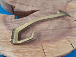 1 schöner antiker Kleider Haken, Messing (LOT3468#AEW0)