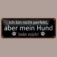 🔥 MEIN HUND LIEBT MICH Blechschild 🖤 27x10cm OVP 🔥