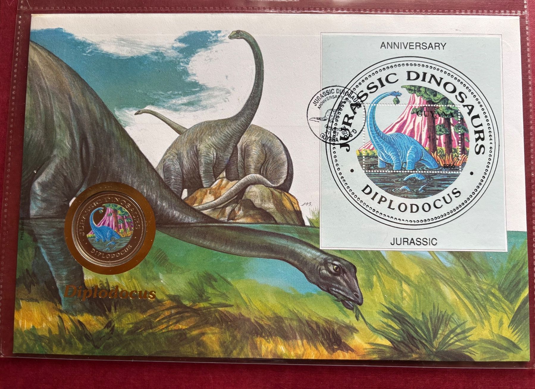 Tutti le monete: Münzbrief 1000 Francs pp Dinosaurier Diplodocus – Nuovo (secondo la descrizione) da Speicher venduto da CH-Schatzkammer 2