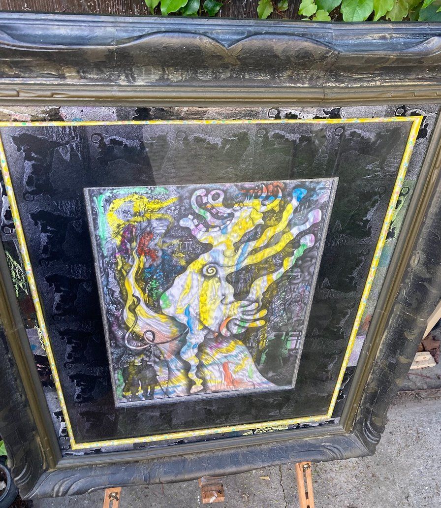 Dipinti: Alex Rabus tableau 1991 Gemälde Art – Usato da St-Cierges venduto da LeRegain 2