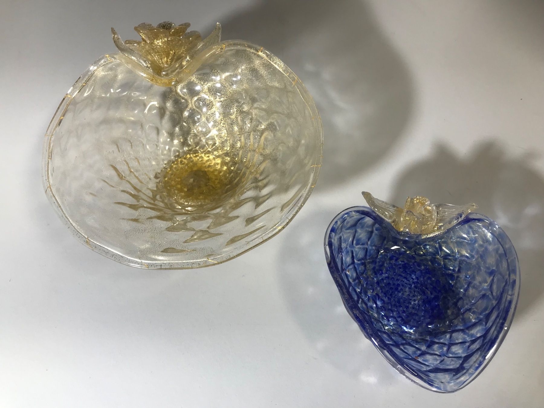 Murano Bicchieri: 2 Muranoglas Schalen, Barovier&Toso – Usato da Winterthur venduto da efant12 1
