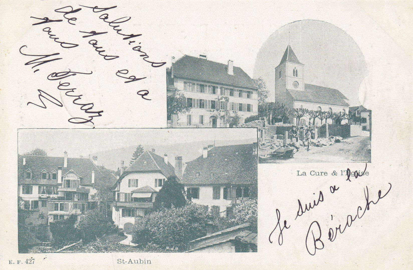 Cartoline postali: St. Aubin  NE        en 1901 – Usato da Brig venduto da Valcards54