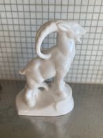 Weisse Laufen Keramik Steinbock Figur Vintage Schweiz