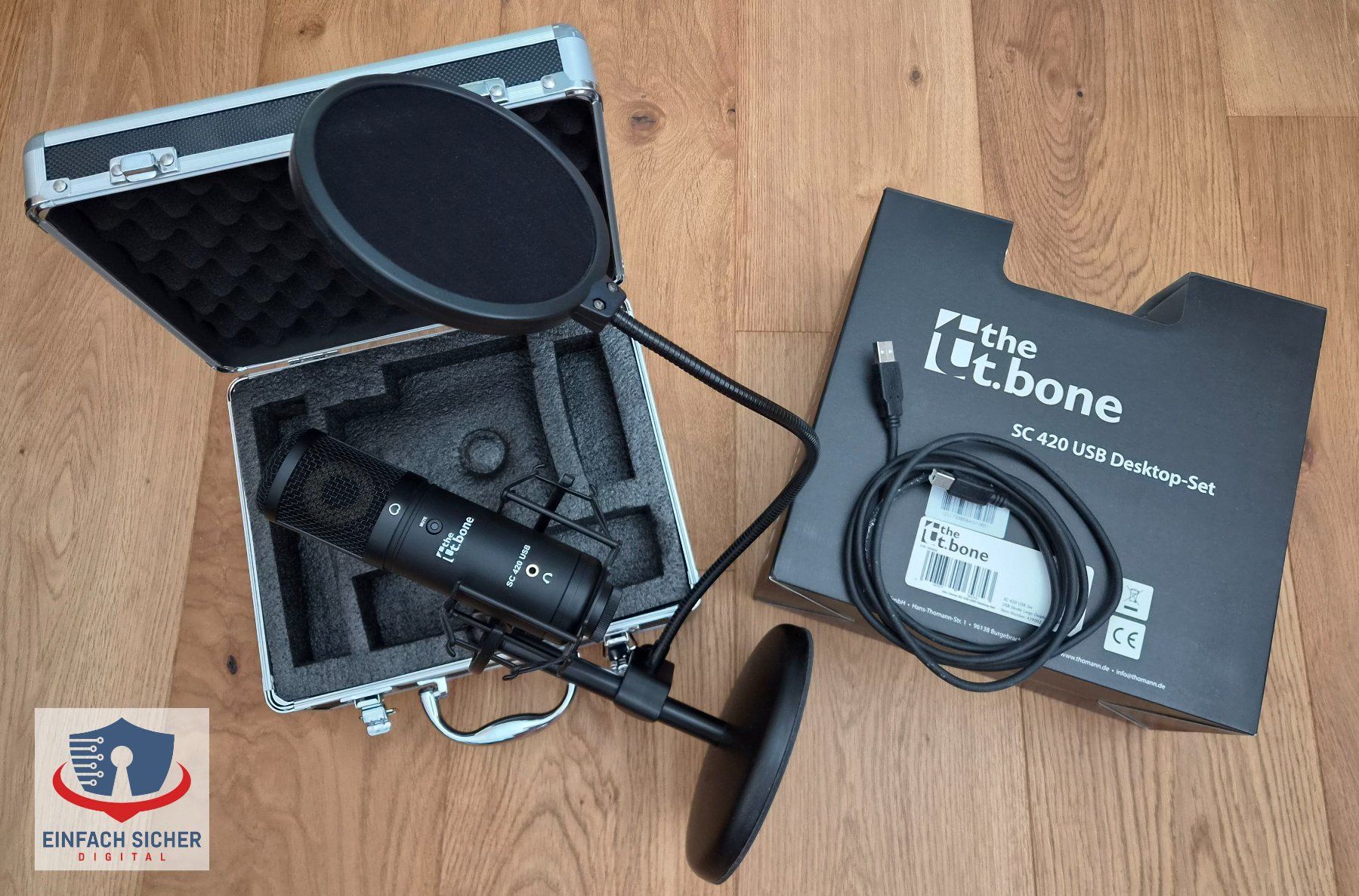 Microfoni: t.bone SC 420 USB Desktop Set Kondensator Mikrofon – Usato da Rothenthurm venduto da EinfachSicherDigital 1