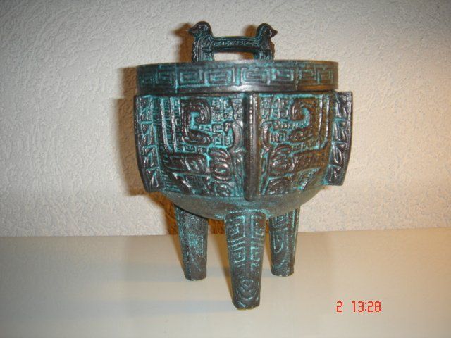 Vasi & Recipienti: Magnifique vase bronze chinois antique très décoratif – Nuovo e nell'imballaggio originale da Genève venduto da Chuinter 2