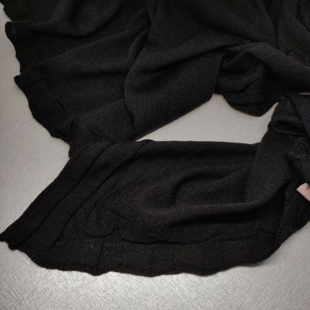 Merino Extrafine Schal Italien 180x60cm Schwarz