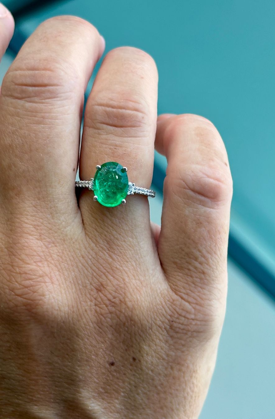 Anelli: Gabriel & Co Emerald Diamonds White Gold Ring – Nuovo (secondo la descrizione) da Nyon venduto da My_wardrobe