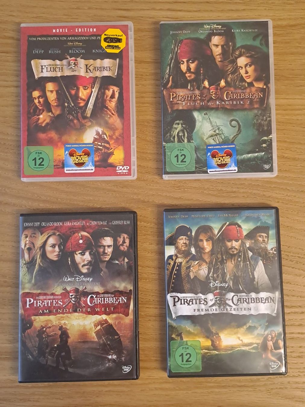 Tutti i DVDs: Fluch der Karibik Teil 1-4 – Usato da Lenzburg venduto da RocknRoller85