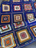 Selbsglehäkelte Decke Granny Square NEU