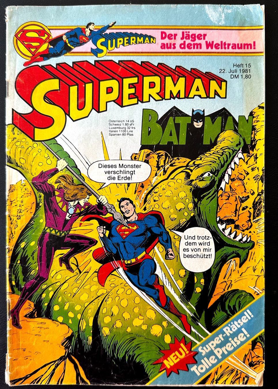 BD: Superman, Bat Man Heft 15  1981 – D'occasion à Seltisberg par quadartswiss