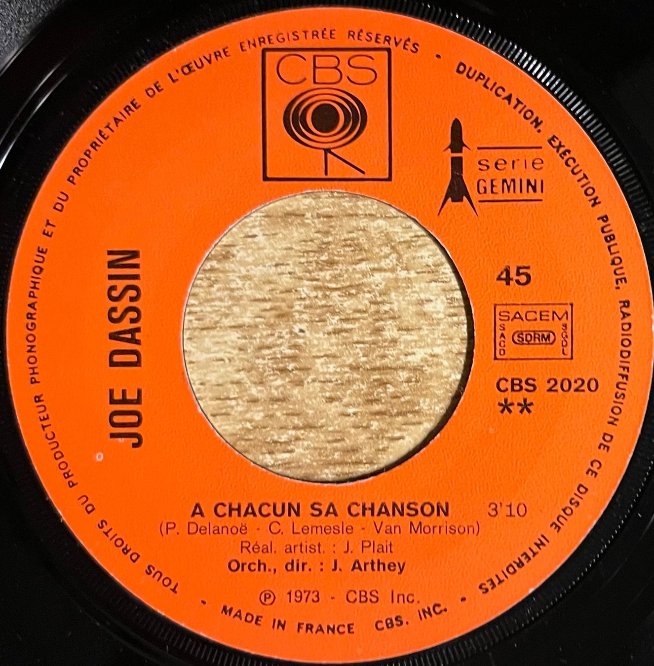 Vinyles: JOE DASSIN - QUAND ON A SEIZE ANS – D'occasion à Bussigny par vinyl-pas-cher 3