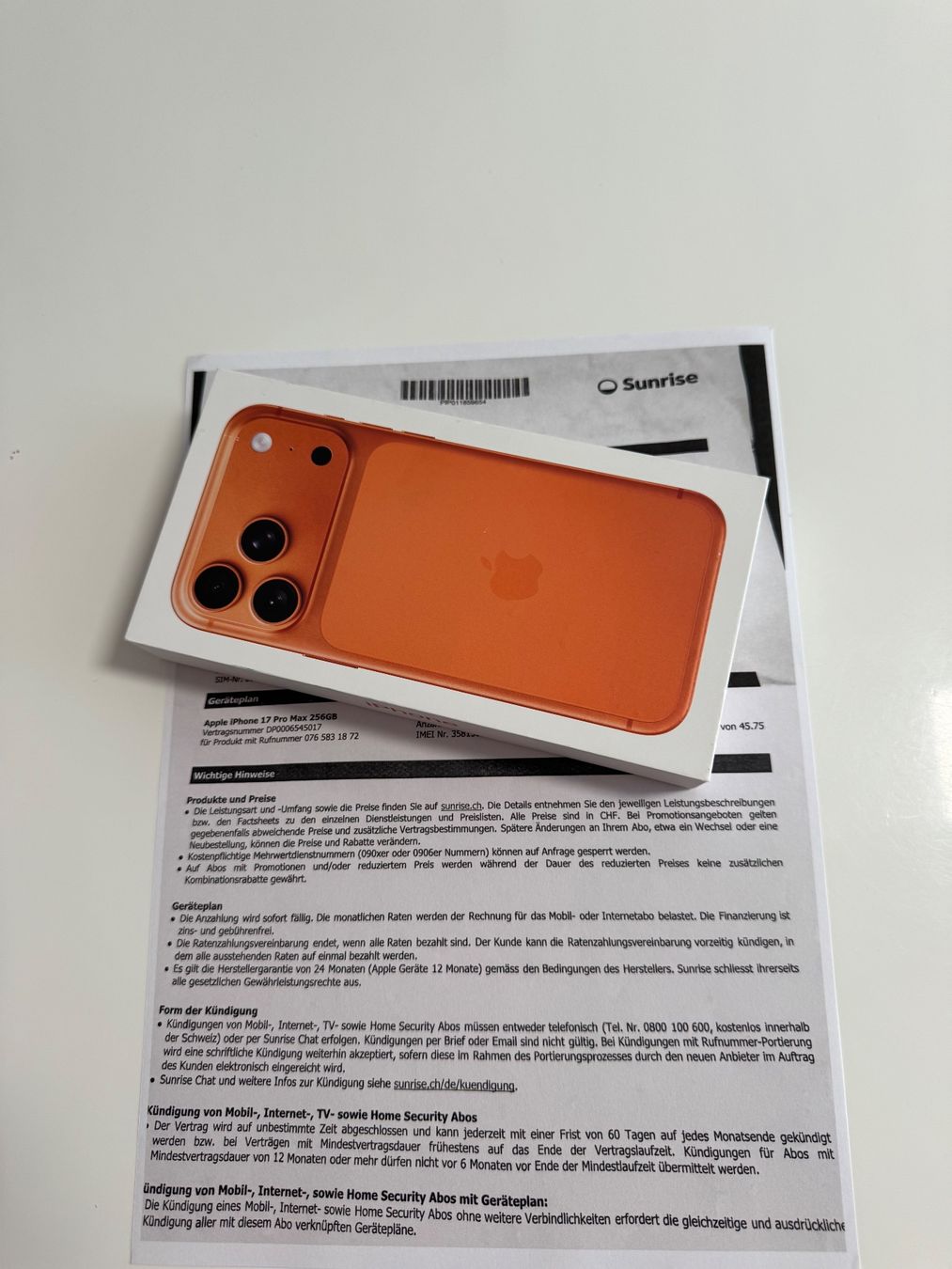 Apple Portables: IPHONE 17 PRO MAX 256GB – Neuf avec emballage d'origine à Frauenfeld par iphone6